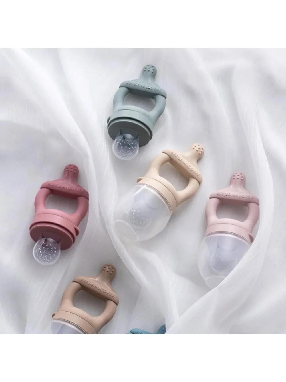 Baby Food Feeder & Breastmilk Popsicle Mold Set - Silicone Teether & Pacifier